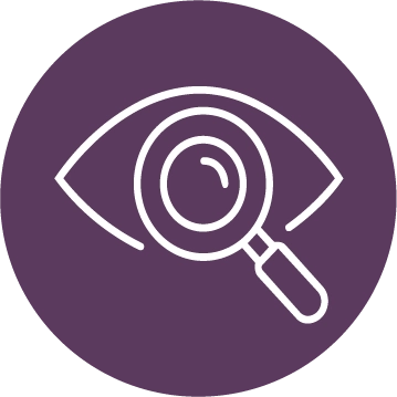 Icon showing eye in a circle